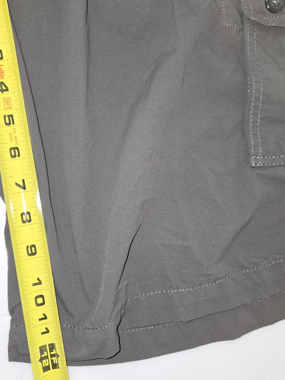 Clothing Arts Gray Utility Cargo Mens Shorts Size 40